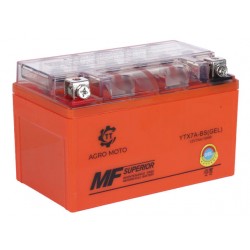 Акумулятор гелевий TT AGRO MOTO YTX7A-BS 7АH, 150*87*94mm помаранчевий