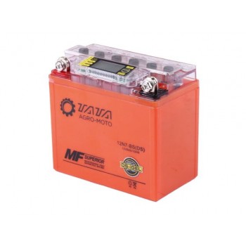 Акумулятор гелевий TT AGRO MOTO 12N7-BS 7АH на мотоцикл, 137*76*128 мм, оранжевий, з дисплеєм Акумулятор гелевий TT AGRO MOTO 12N7-BS 7АH на мотоцикл, 137*76*128 мм, оранжевий, з дисплеєм