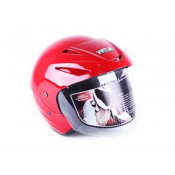 Шлем мотоциклетный открытый с козырьком MD-705H VIRTUE (красный, size L)