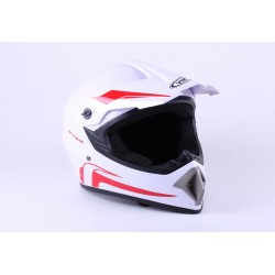 Шлем мотоциклетный кроссовый MD-905 VIRTUE (бело-красный, size L)