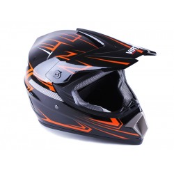 Шлем мотоциклетный кроссовый MD-905 VIRTUE (черно-оранжевый, size L)