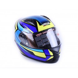 Шлем мотоциклетный интеграл VIRTUE MD-FP02 size L желто-голубой