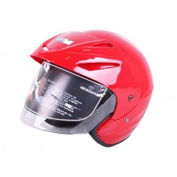 Шлем мотоциклетный открытый с козырьком MD-705H VIRTUE (красный, size S)