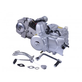 Двигатель бензиновый 125CC ТАТА на мопеды Дельта/Альфа/Актив, механика, электростартер, без карбюратора (тип 2)